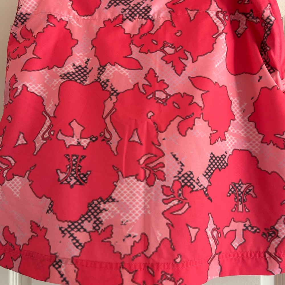 Lija Red and Pink Floral Mini Skirt